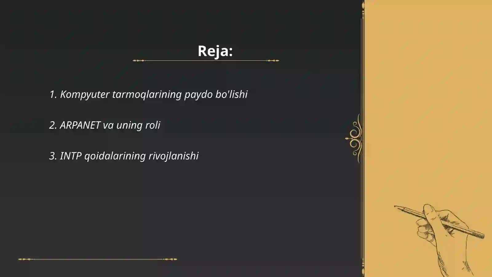 Kompyuter tarmoqlari tarixi. Muxtarov Jamoliddin 2