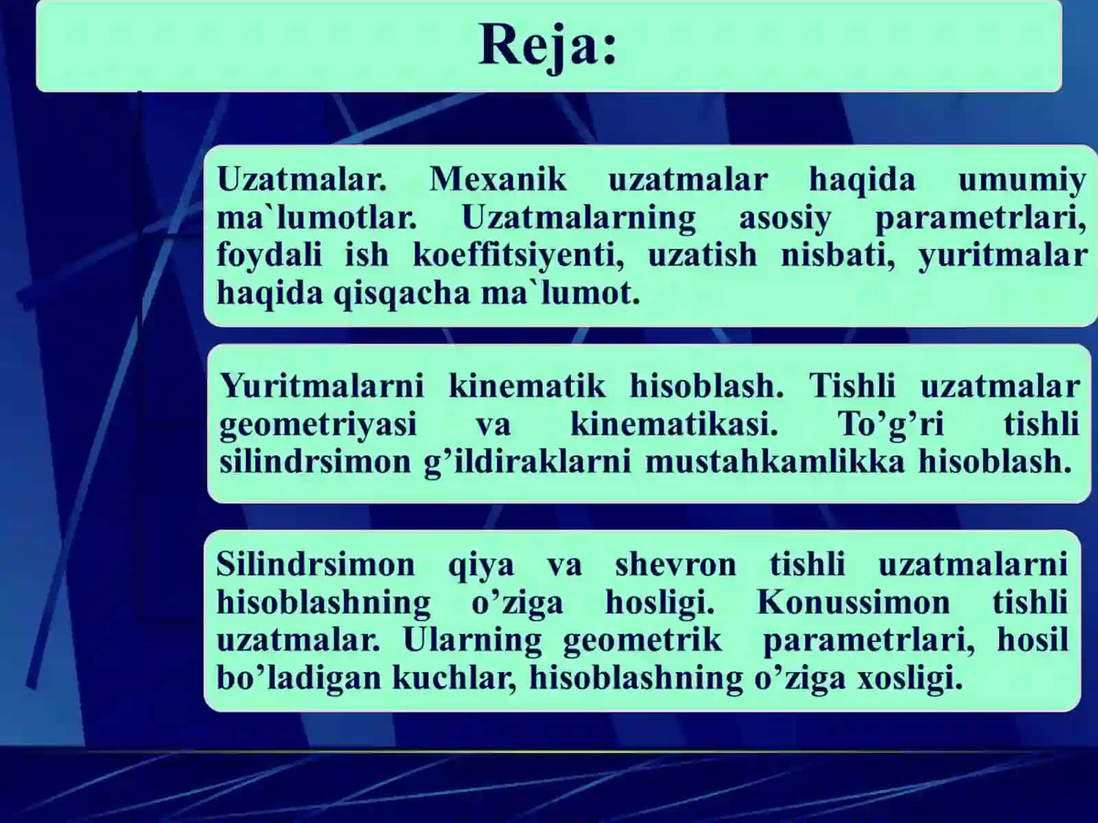 Konussimon tishli uzatmalar 2
