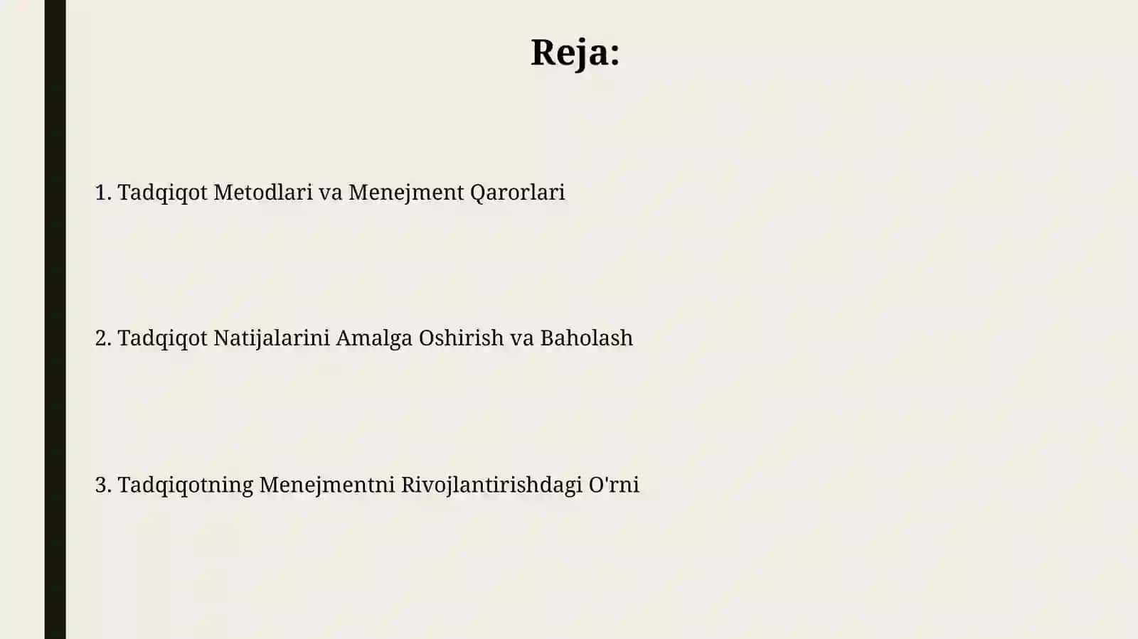 Tadqiqotning Menejmentni Rivojlantirishdagi O'rni 2