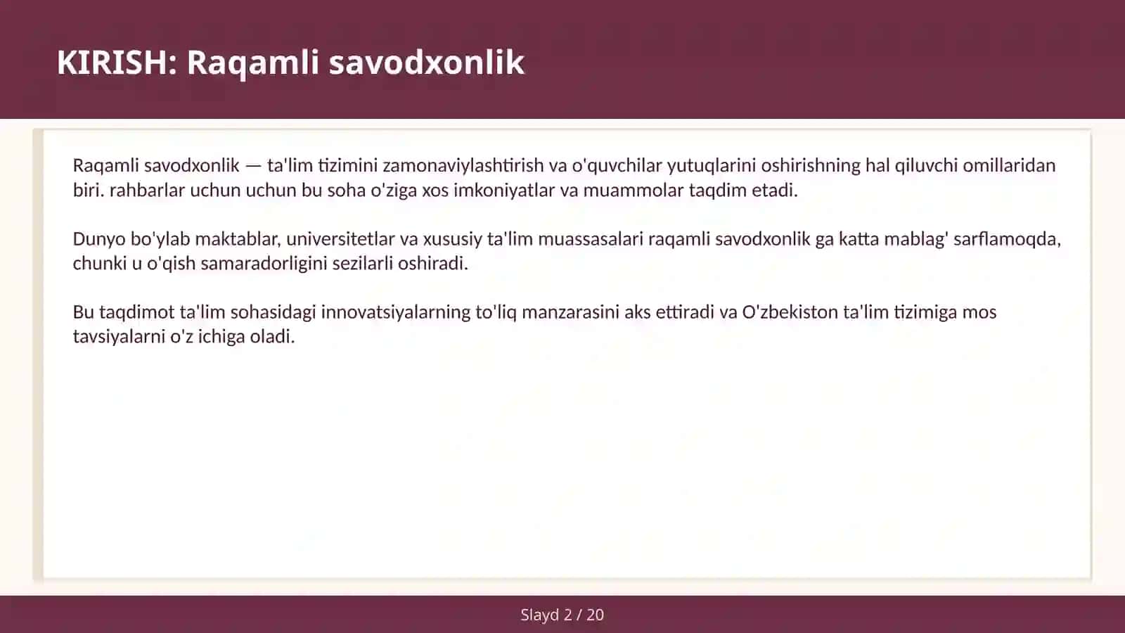 Raqamli savodxonlik 2