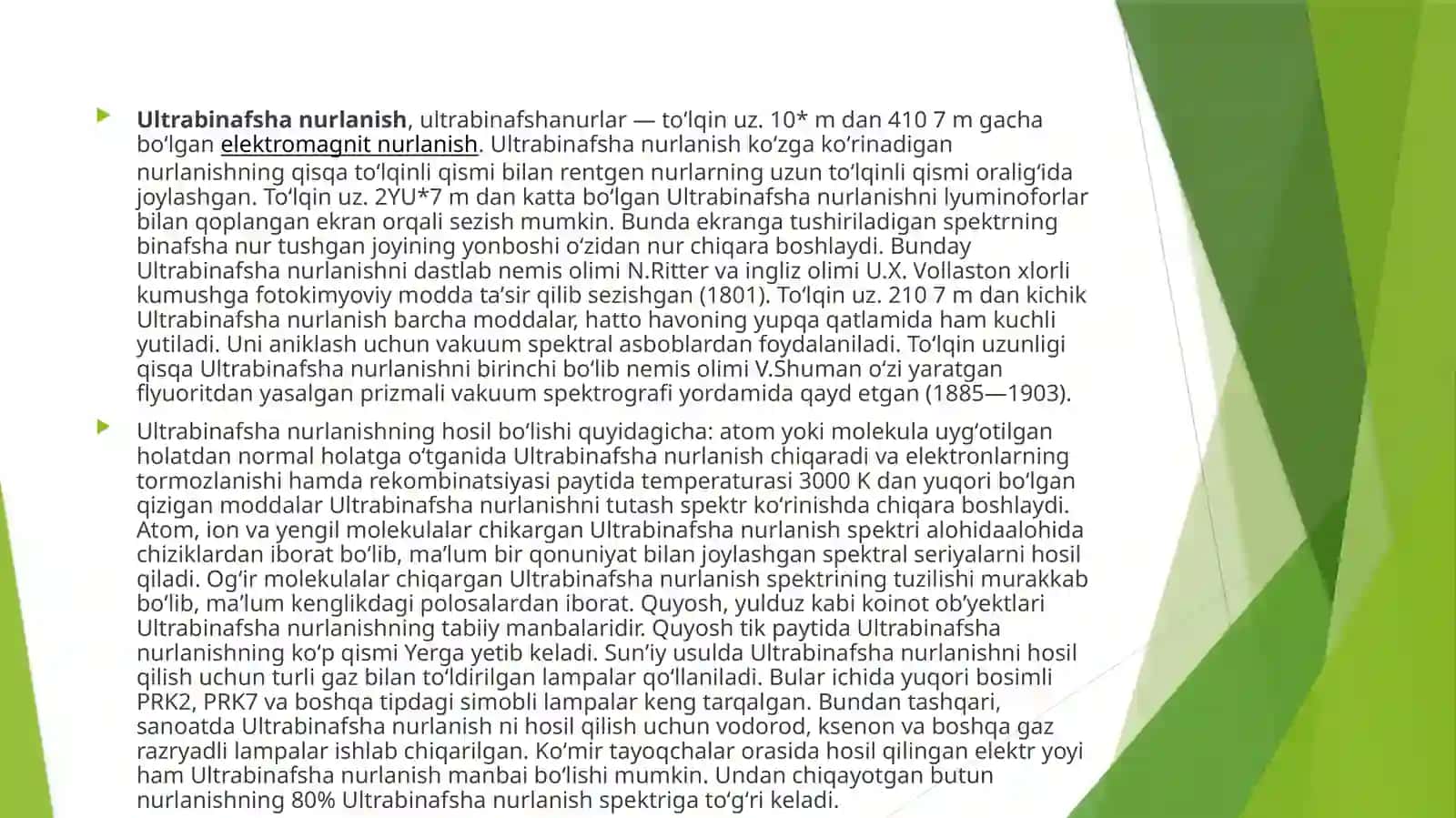 UB spektrining siljishiga turli  omillar  ta’siri 2