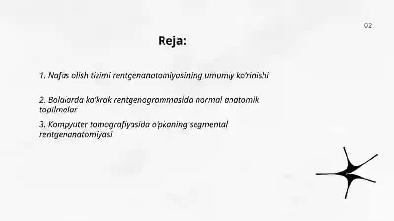 Nafas olish rentgenanatomiyasi va rivojlanish nuqsonlari 2