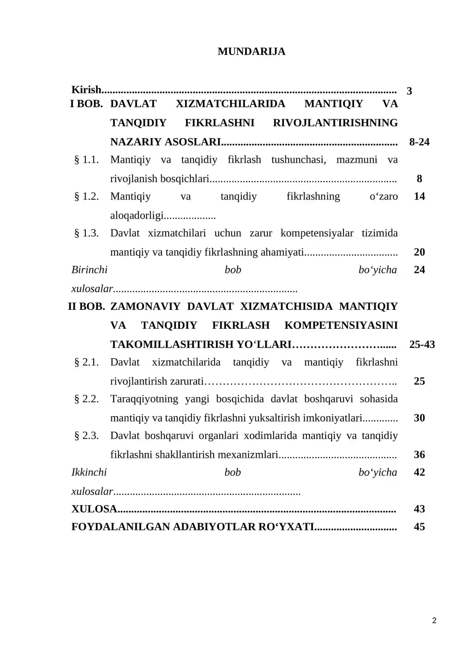 MANTIQIY VA TANQIDIY FIKRLASH – ZAMONAVIY DAVLAT XIZMATCHISINING ASOSIY KOMPETENSIYASI SIFATIDA 2
