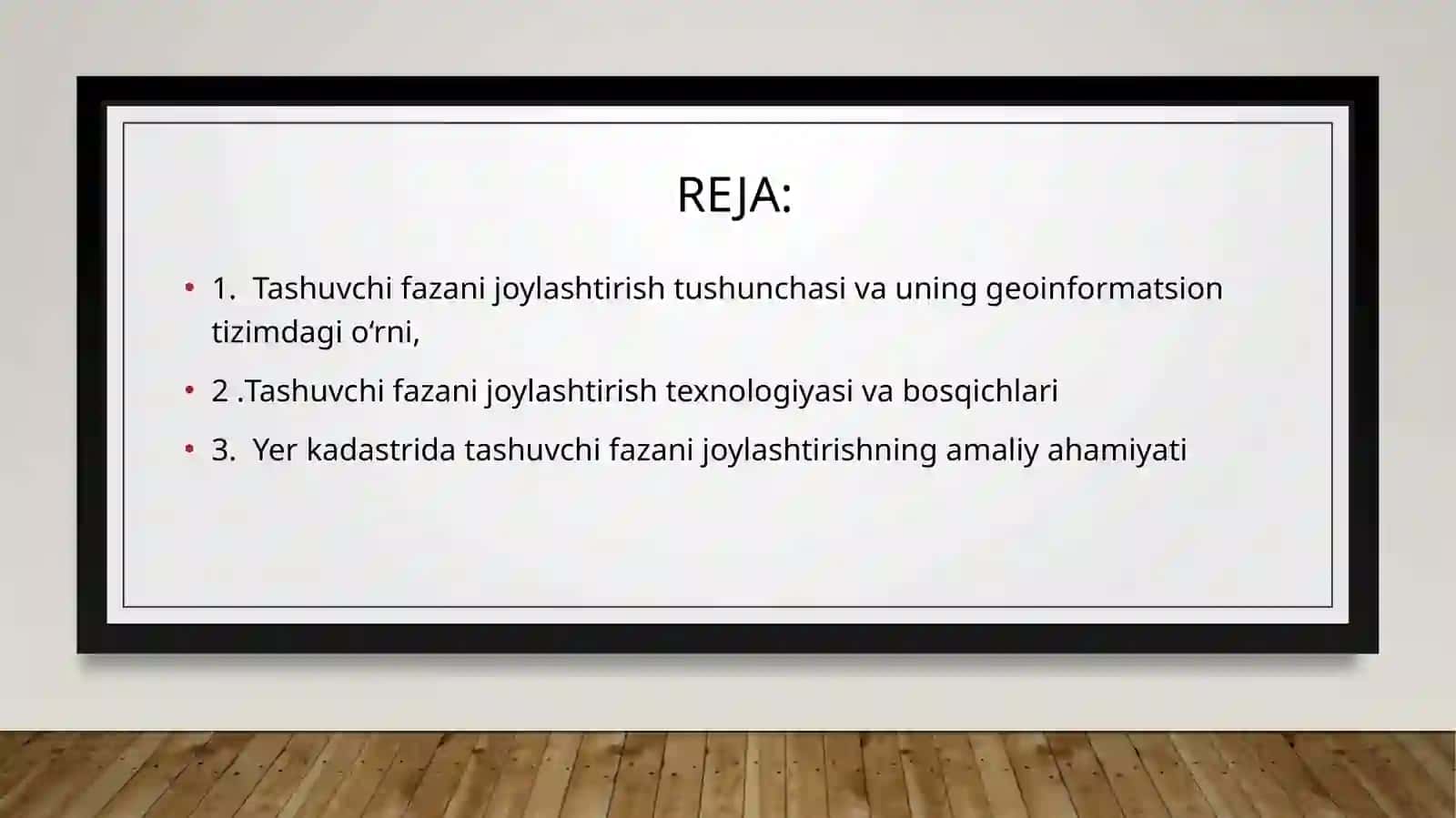 Tashuvchi fazani joylashtirish 2