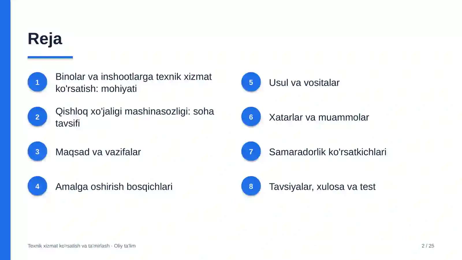 qishloq xo'jaligi mashinasozligida binolar va inshootlarga texnik xizmat ko'rsatish 6554 2