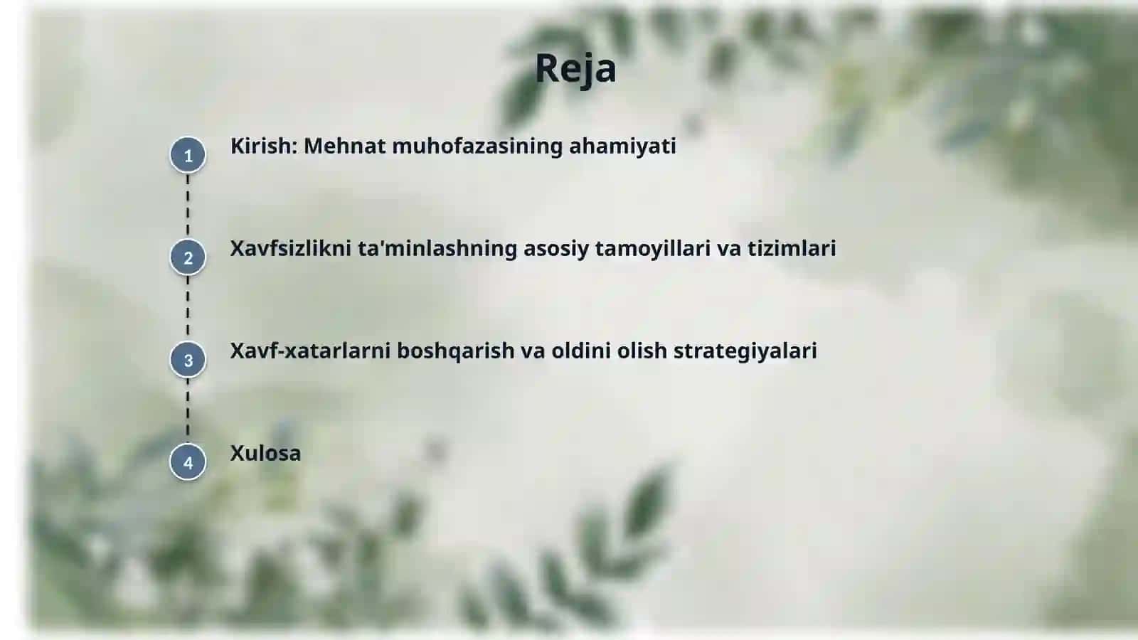 Mehnat muhofazasi va texnika xavfsizligi 2