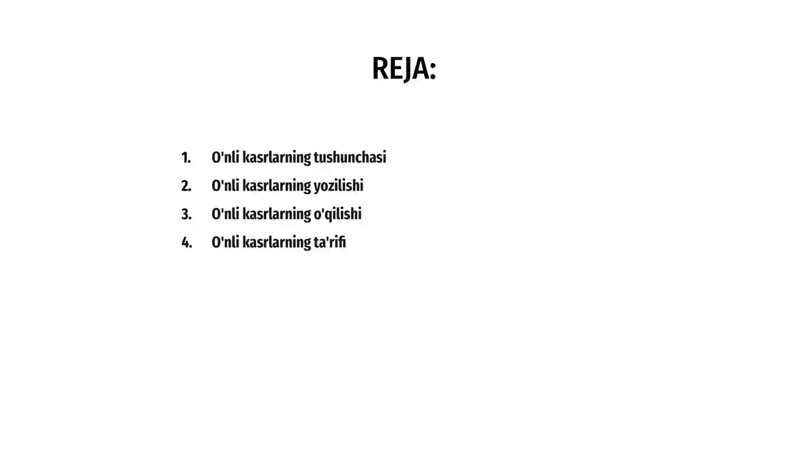 O'nli kasrlar 2
