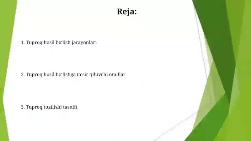 Tuproq tuzilishi va yasalishi 2