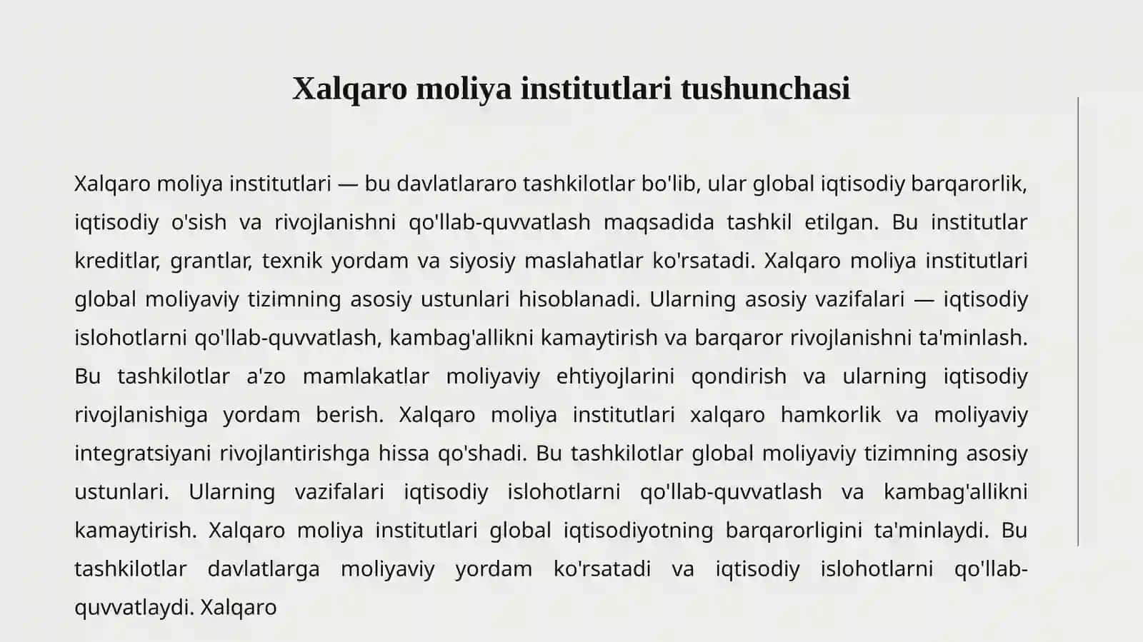 Xalqaro moliya institutlari 2