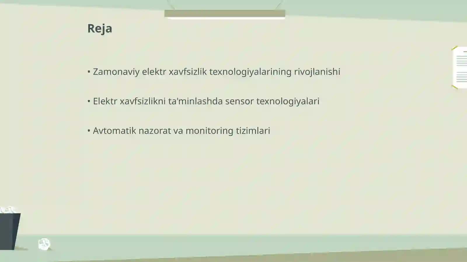 ELEKTR XAVFSIZLIGINI TA’MINLOVCHI ZAMONAVIY TEXNIKA TEXNOLOGIYALAR 2