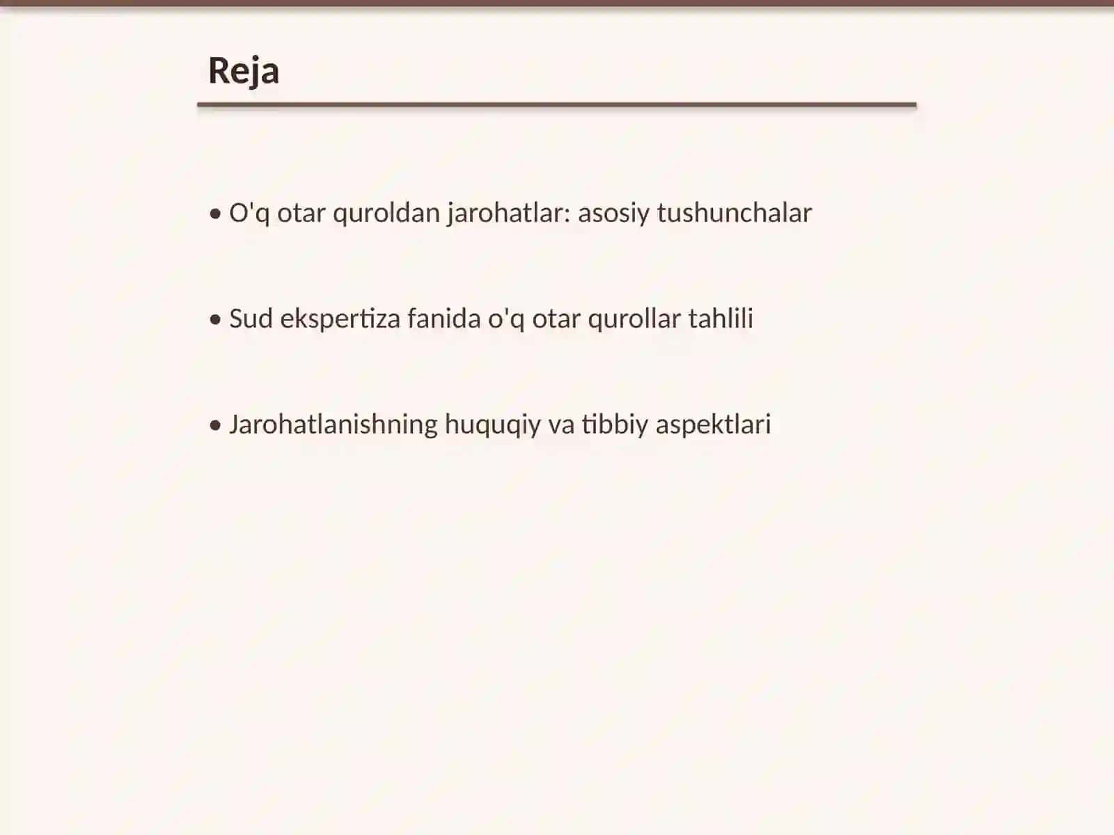 O'q otar quroldan jarohatlanish mexanizmi( sud ekspertiza fani) 2