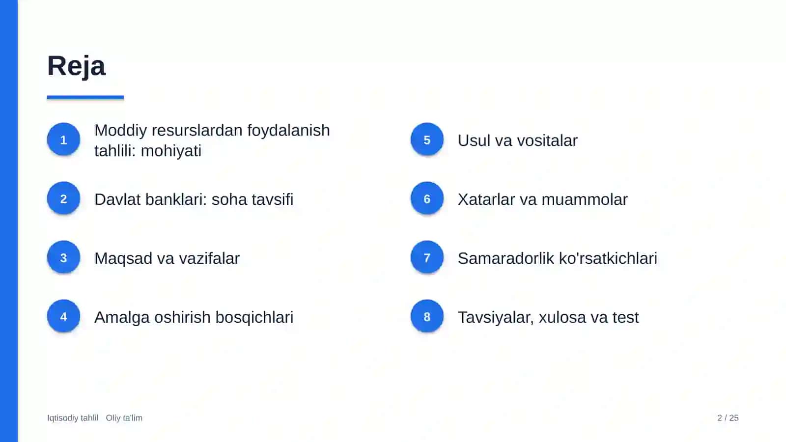 Davlat banklarida moddiy resurslardan foydalanish tahlili 2