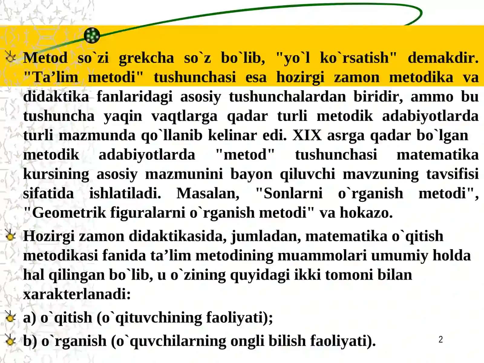 Matematikani o‘qitishdagi ilmiy usullar 2