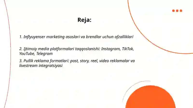 Inflyuyenser marketing asoslari va brendlar uchun afzalliklari 2