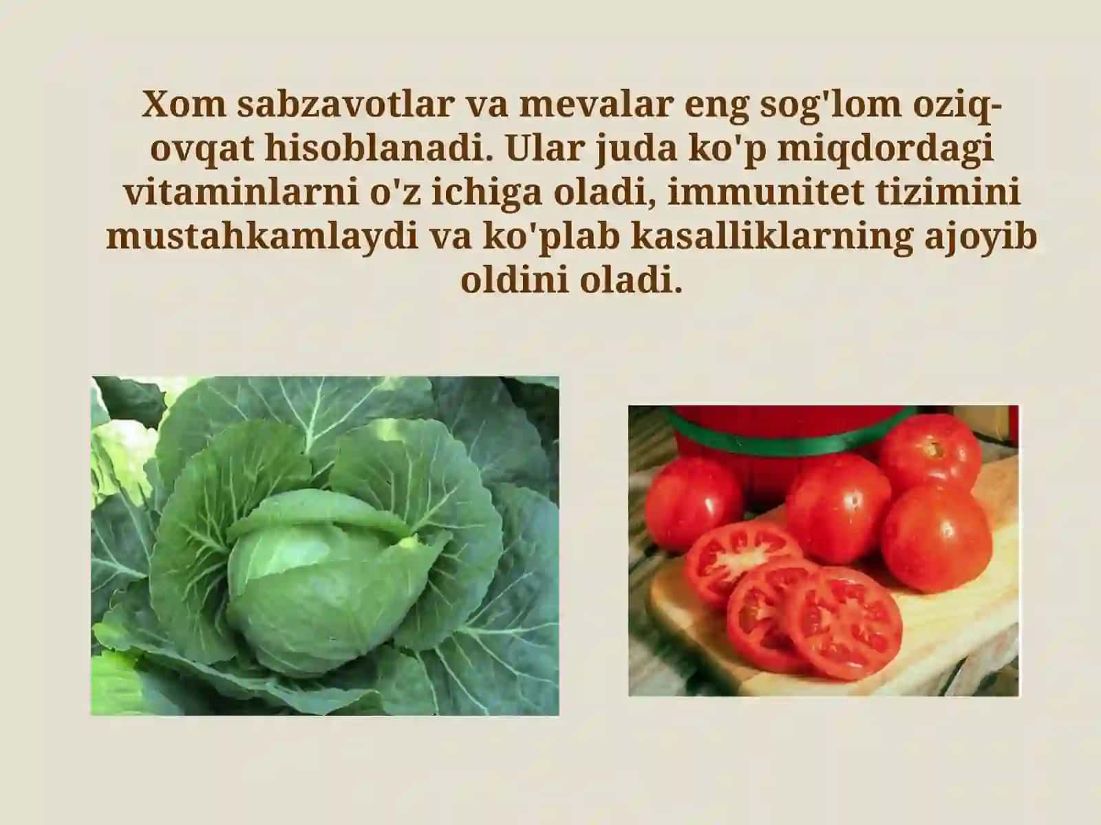 Sog'lom oziqlanish 2