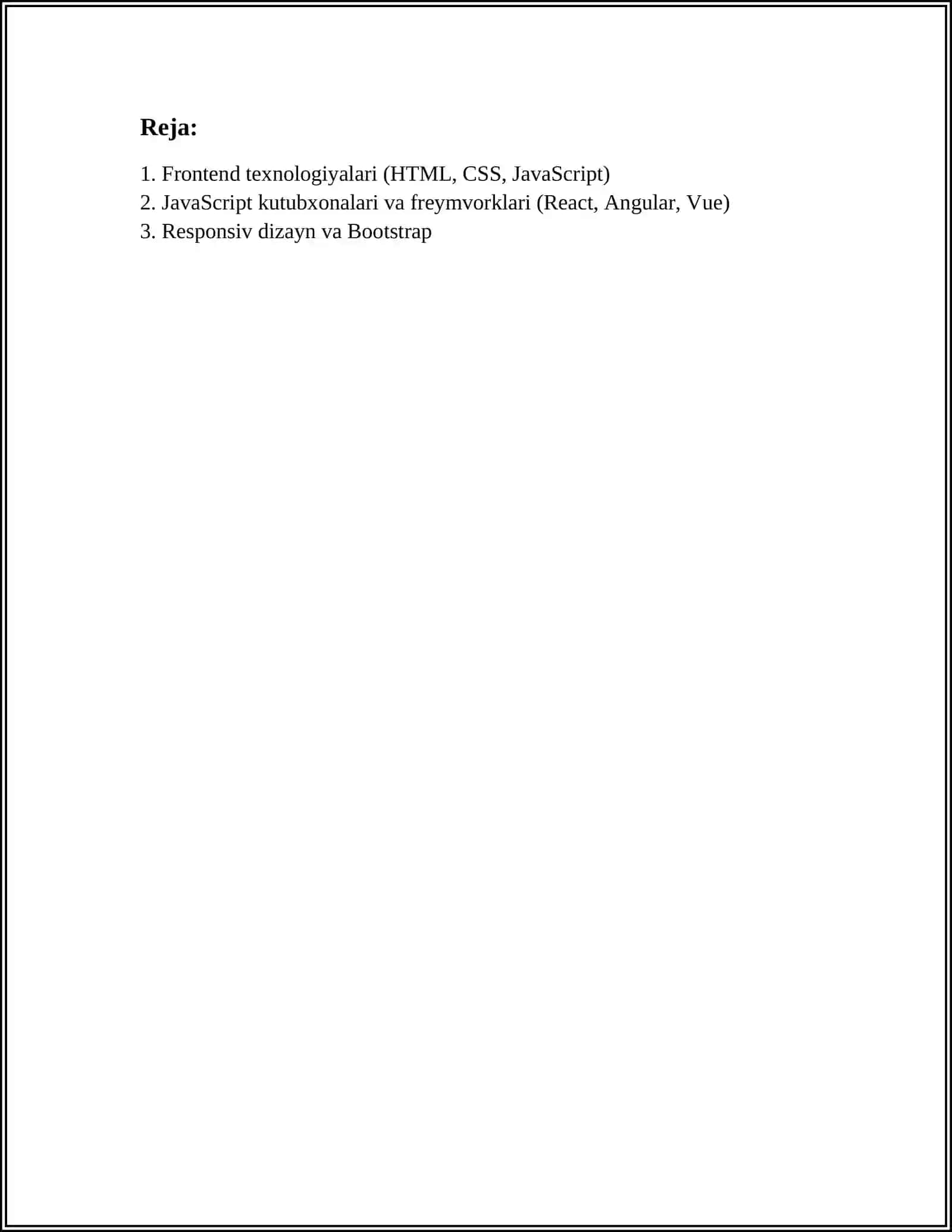 Frontend texnologiyalari (HTML, CSS, JavaScript) 2