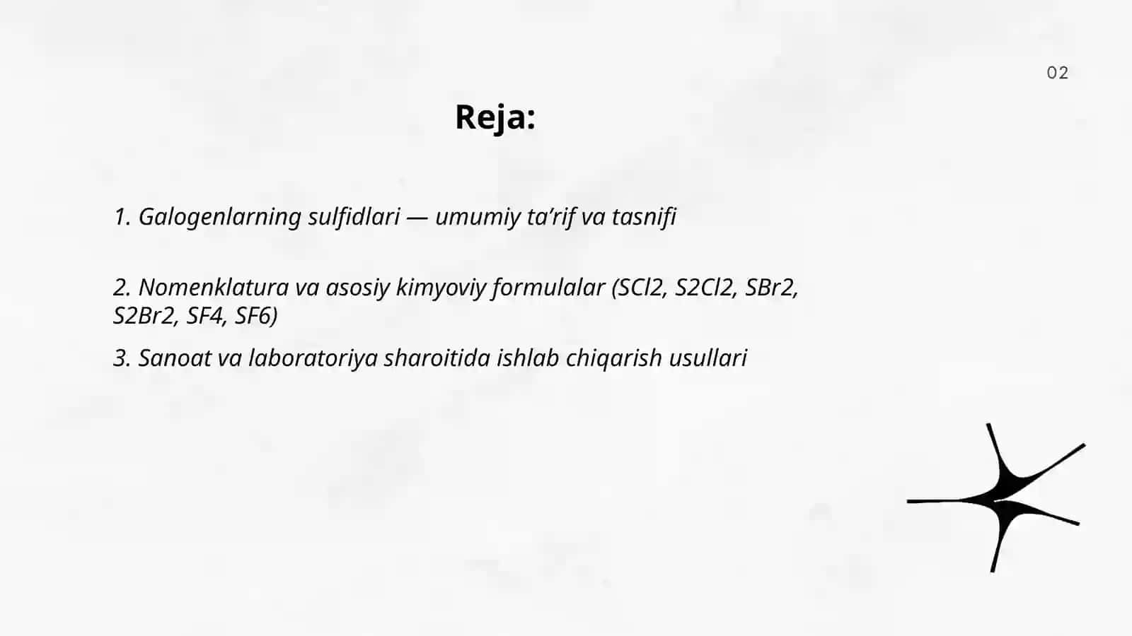 Galogenlarning sulfidlari 2