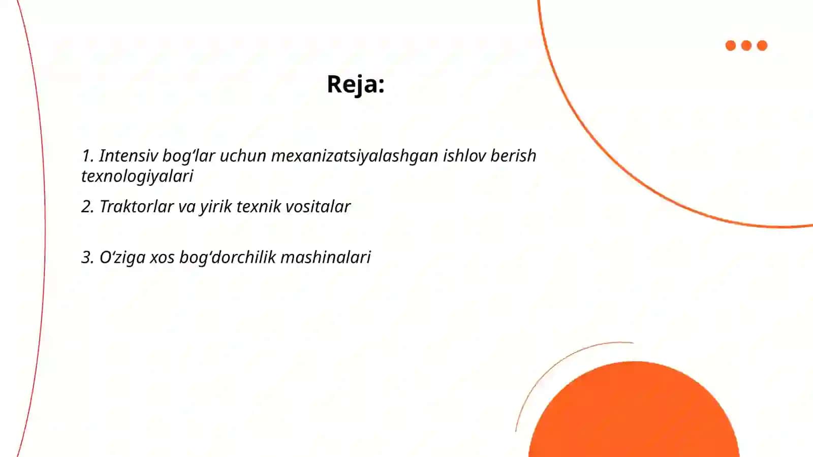 Intensiv bogʻlarga ishlov beradigan mashinalarni internet materiallari yordamida oʻrganish 2