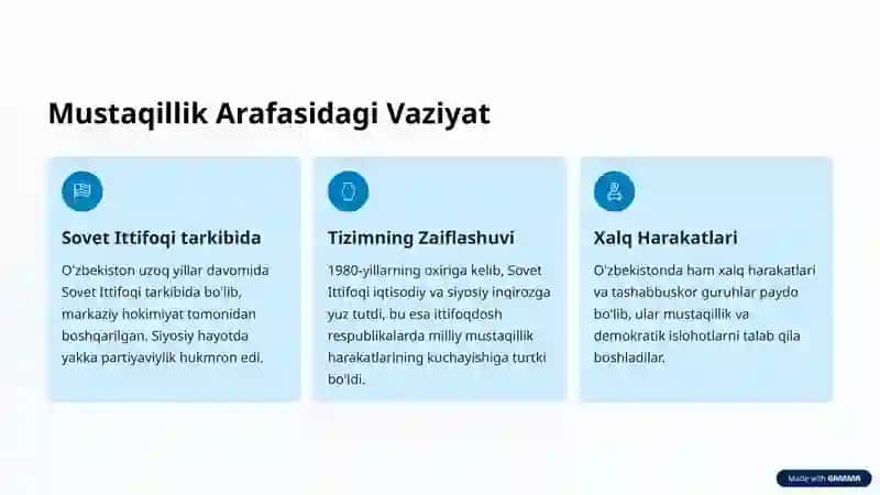 O'zbekistonda Milliy Istiqlol va Ko'p Partiyaviylik Tizimi 2