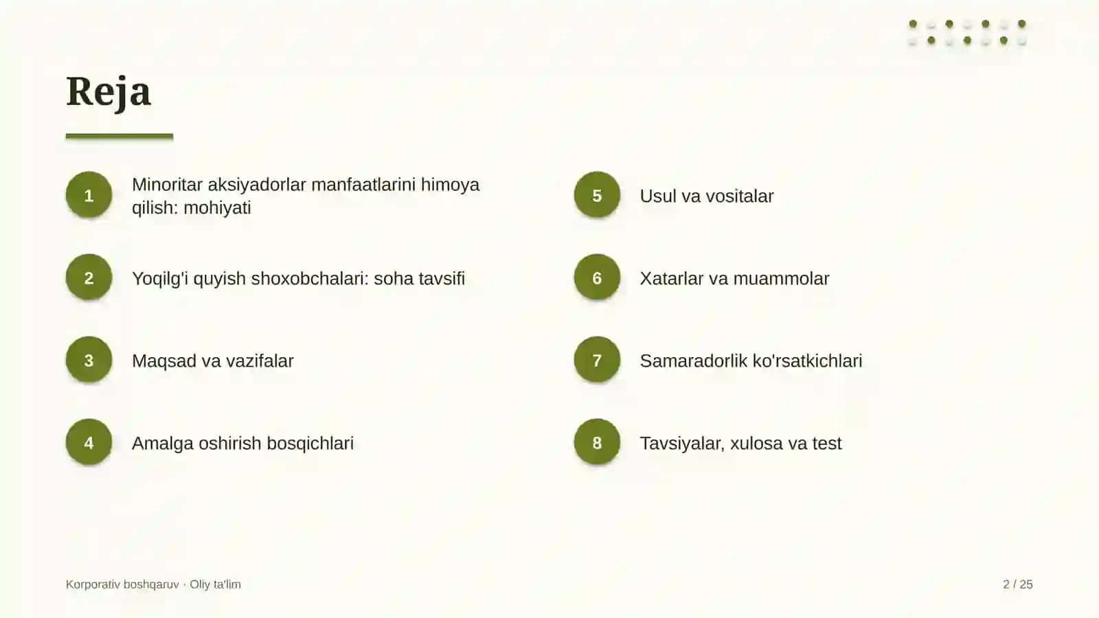 yoqilg'i quyish shoxobchalarida minoritar aksiyadorlar manfaatlarini himoya qilish 5306 2