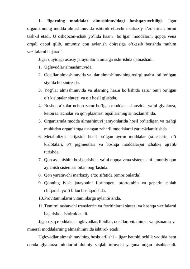 Jigar biokimyosi 2