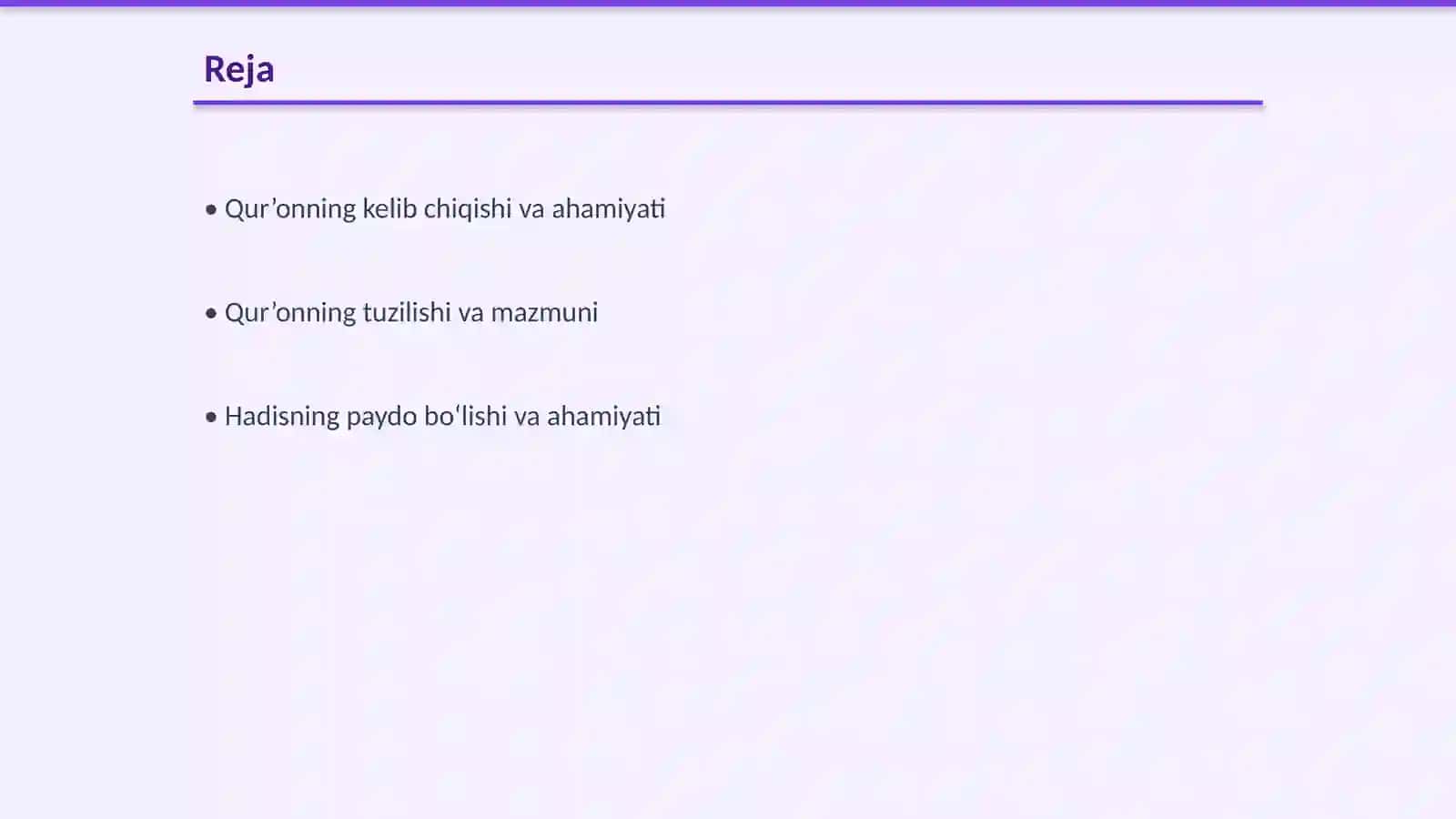 Islom dini muqaddas manbalari.Quron vaHadis 2