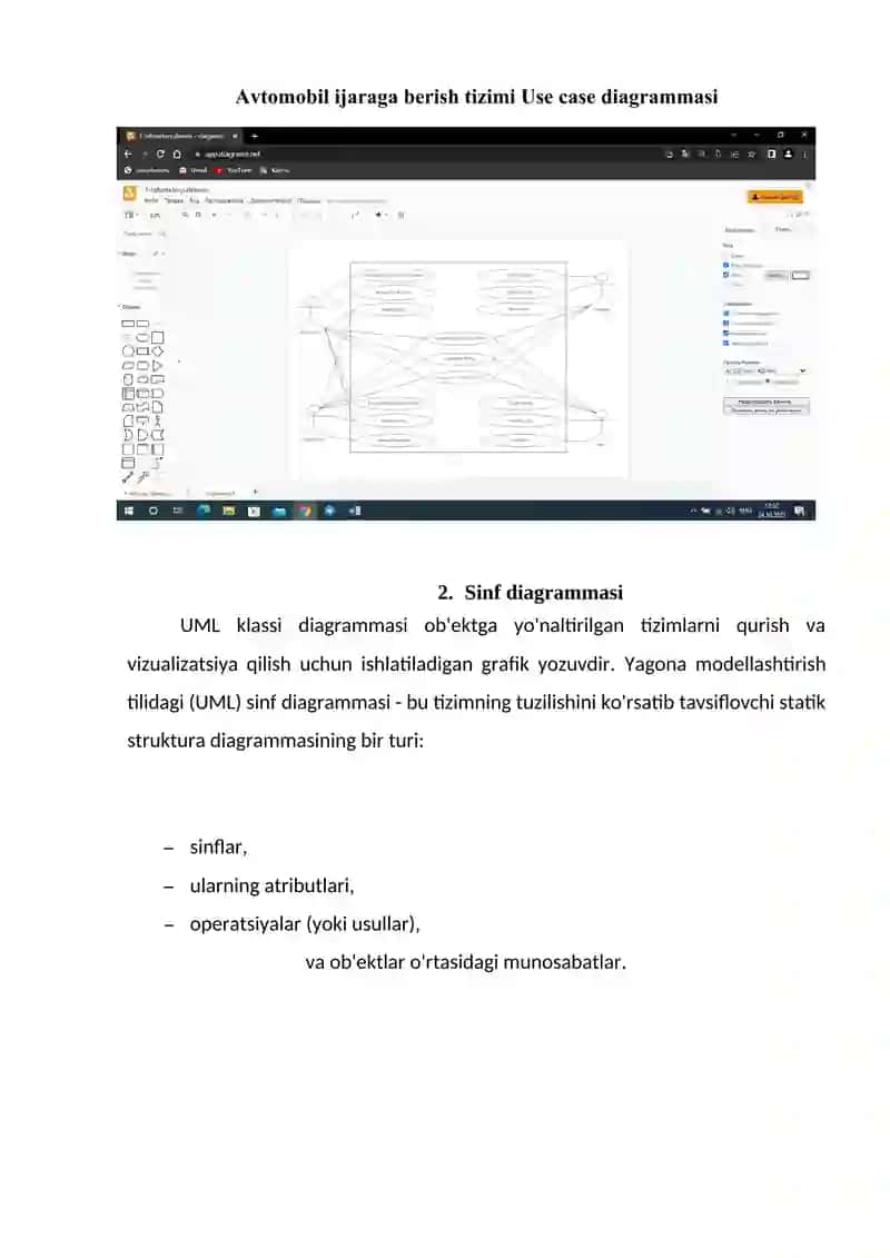 Uml diagrammalari – Use case va Sinf diagrammalari 2