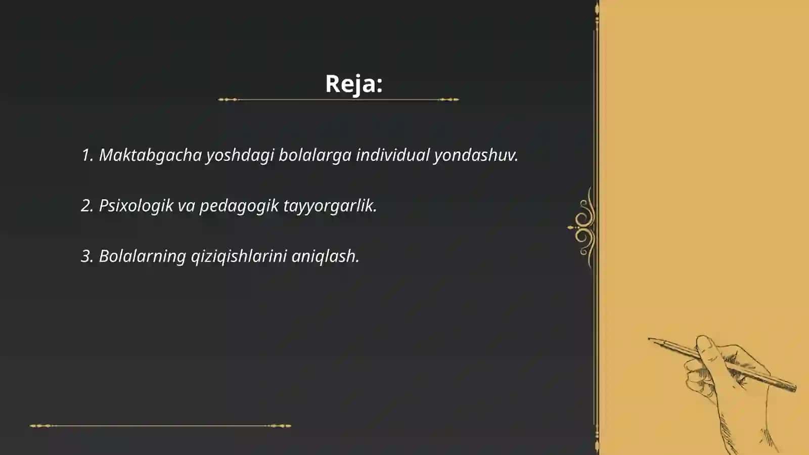 Individual yo'naltirilgan o'qitishni tashkil etish maktabgacha yoshdagi bolalar 2
