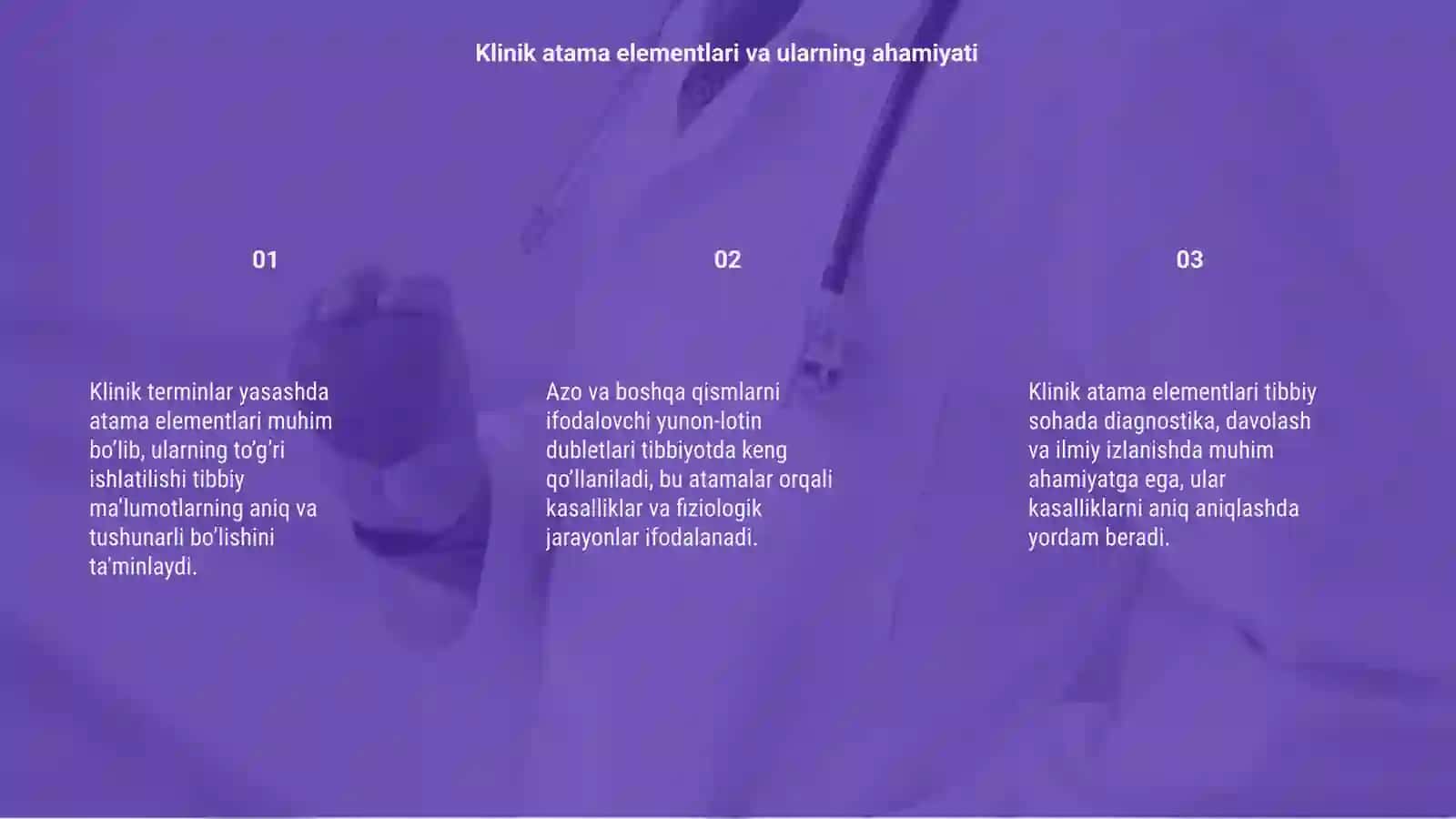 Klinik terminlar yasovchi atama elementlar 3