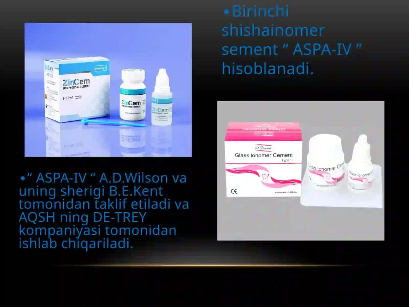 shishaionomer sementlar. Turlari va xususiyatlari 3