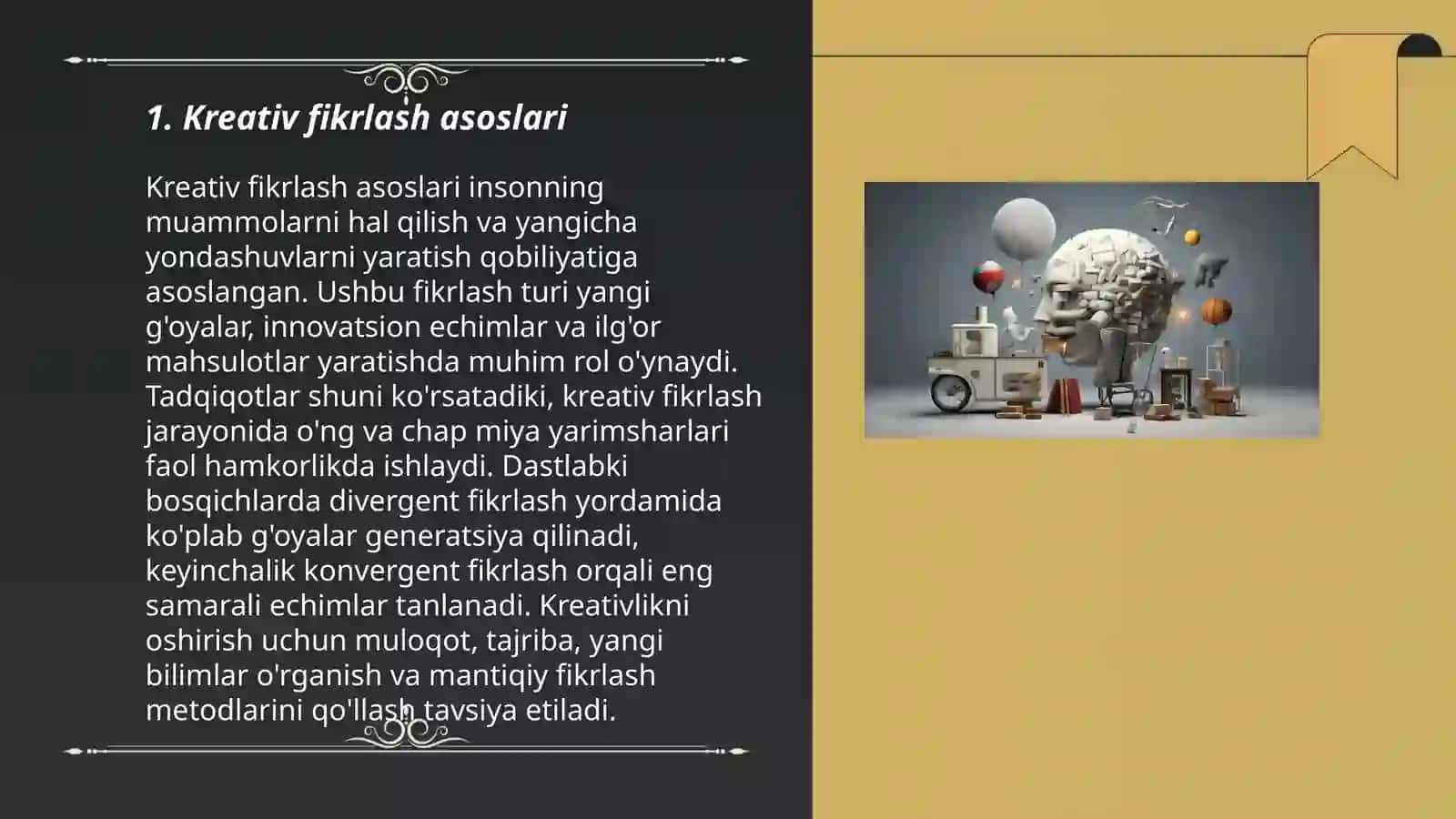 Kreativ fikrlash asoslari 3