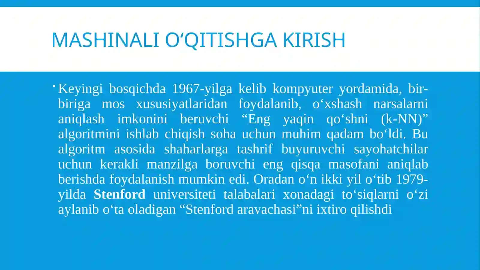 Mashinali o‘qitishga KIRISH 3