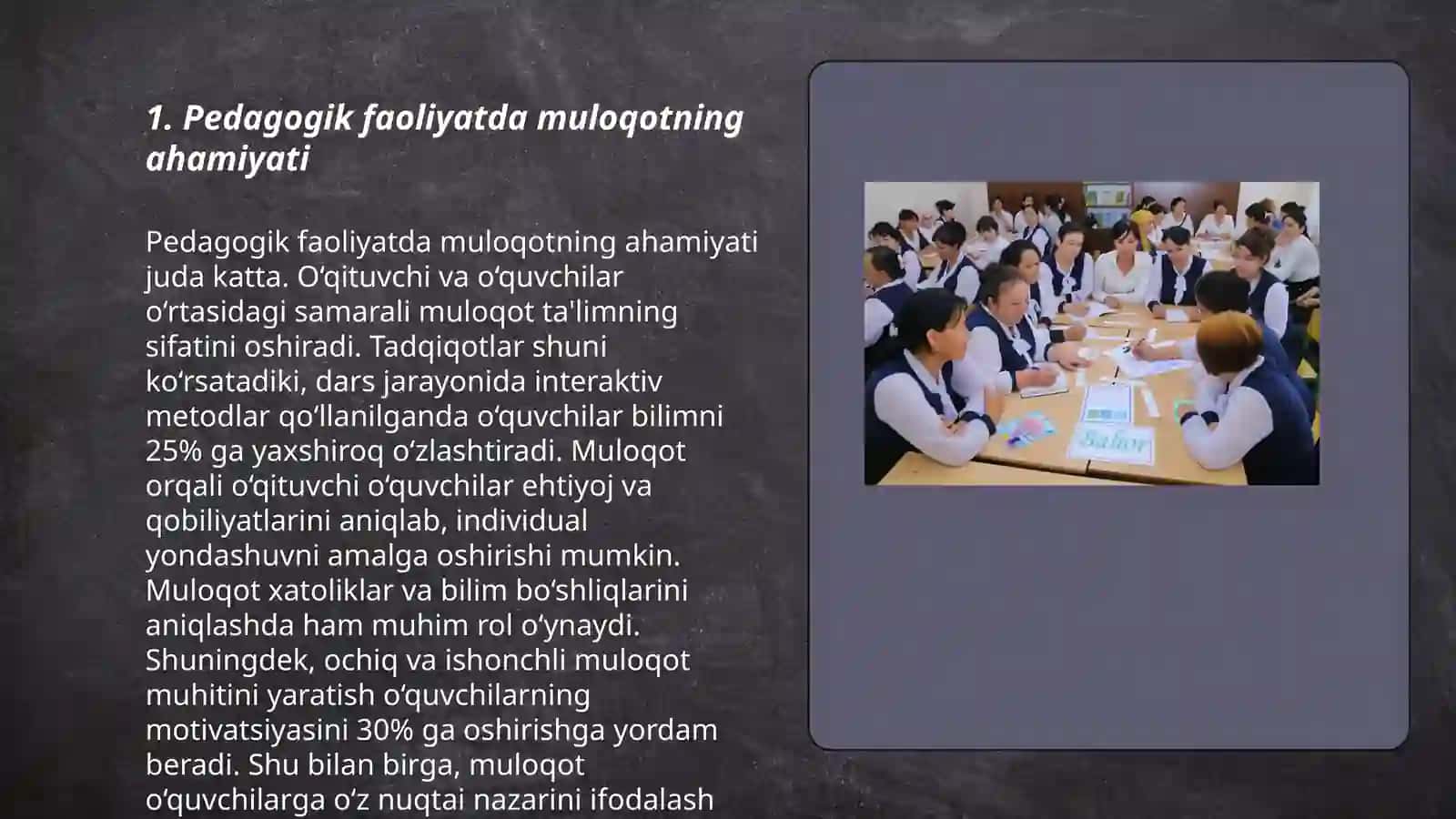 Pedagogik faoliyatda muloqotning ahamiyati 3