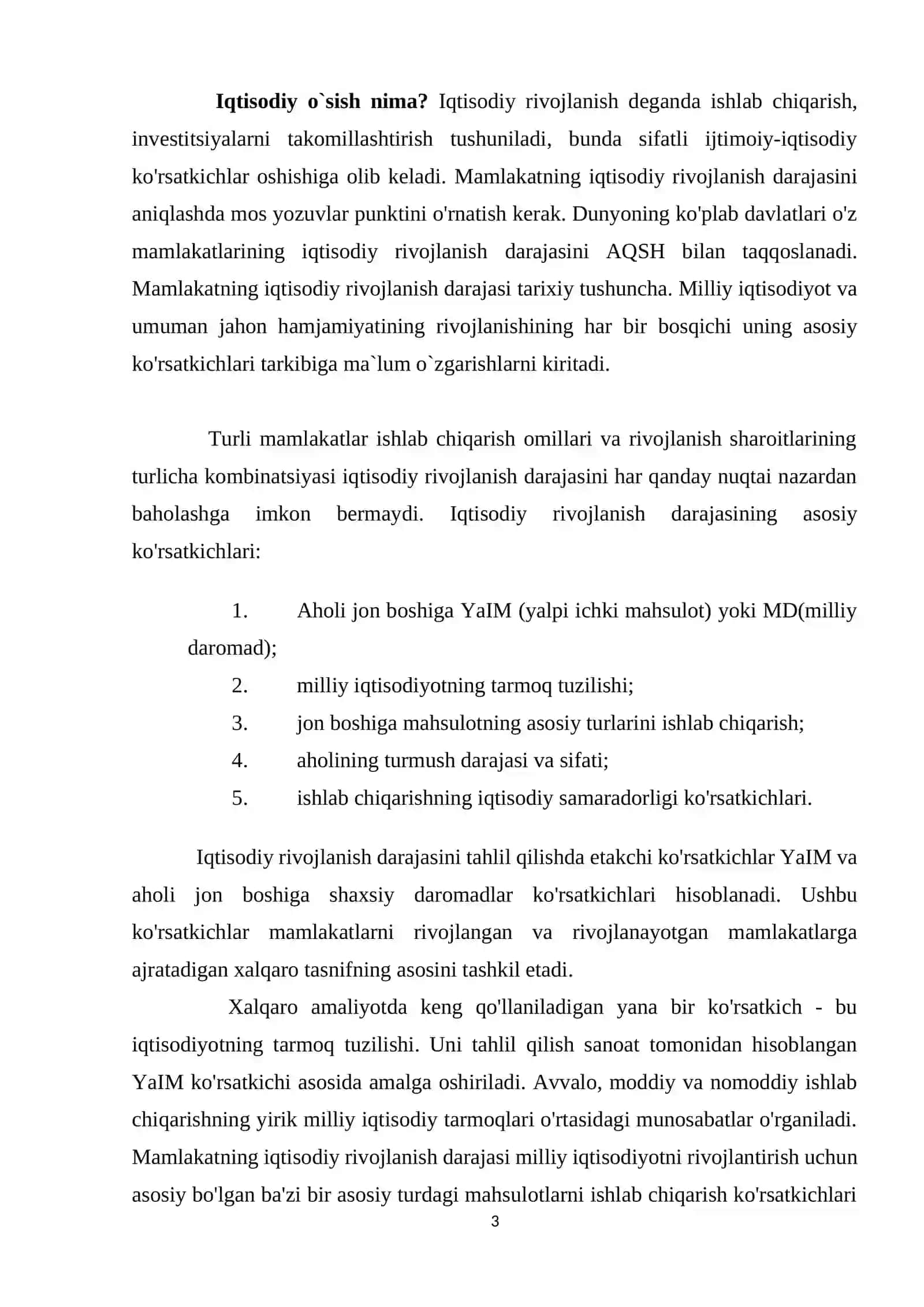 Jahon xo`jaligida “Arab modeli” va uning xususiyatlari 3