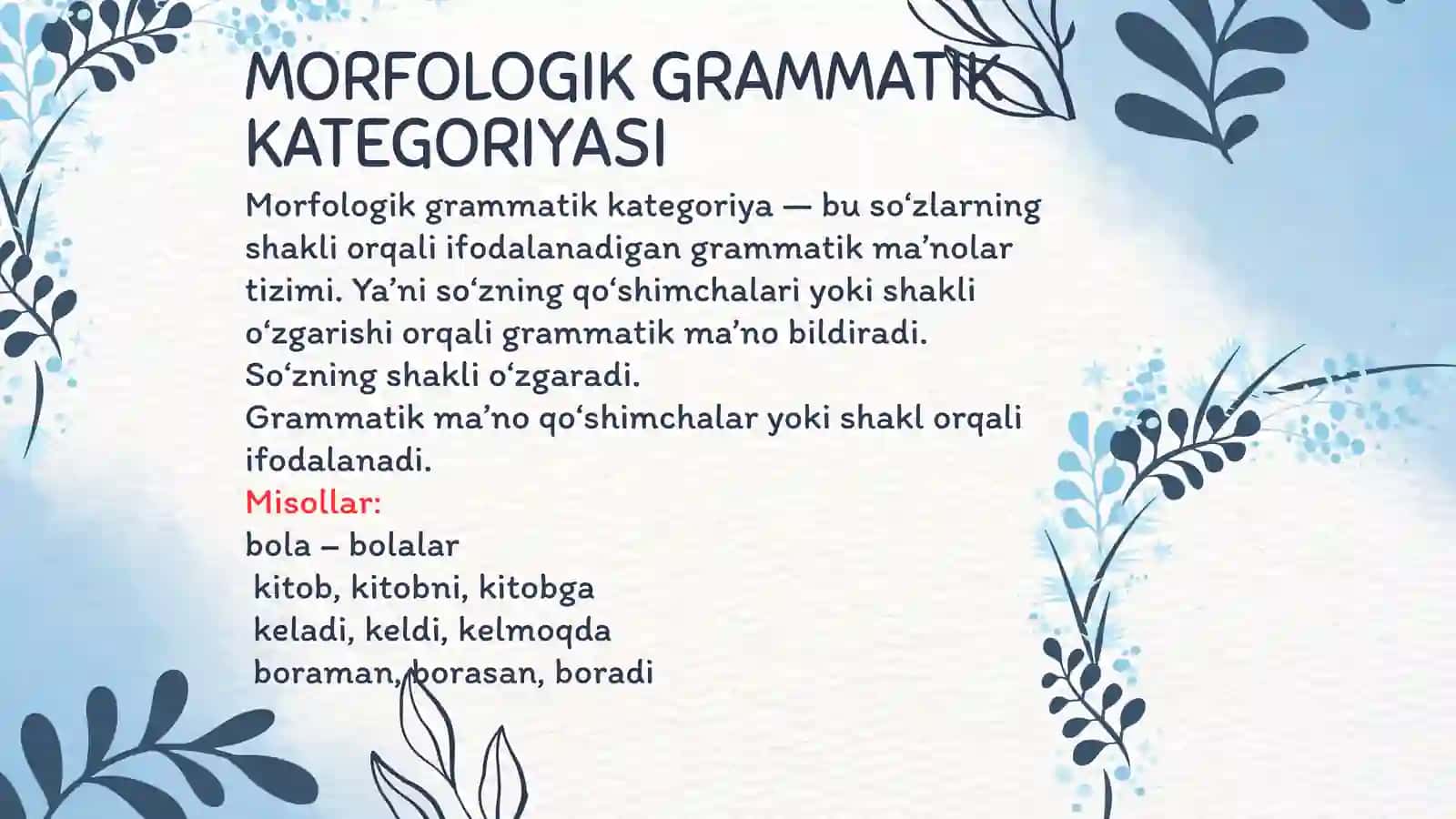 O’zbek tili morfologiyasi 3