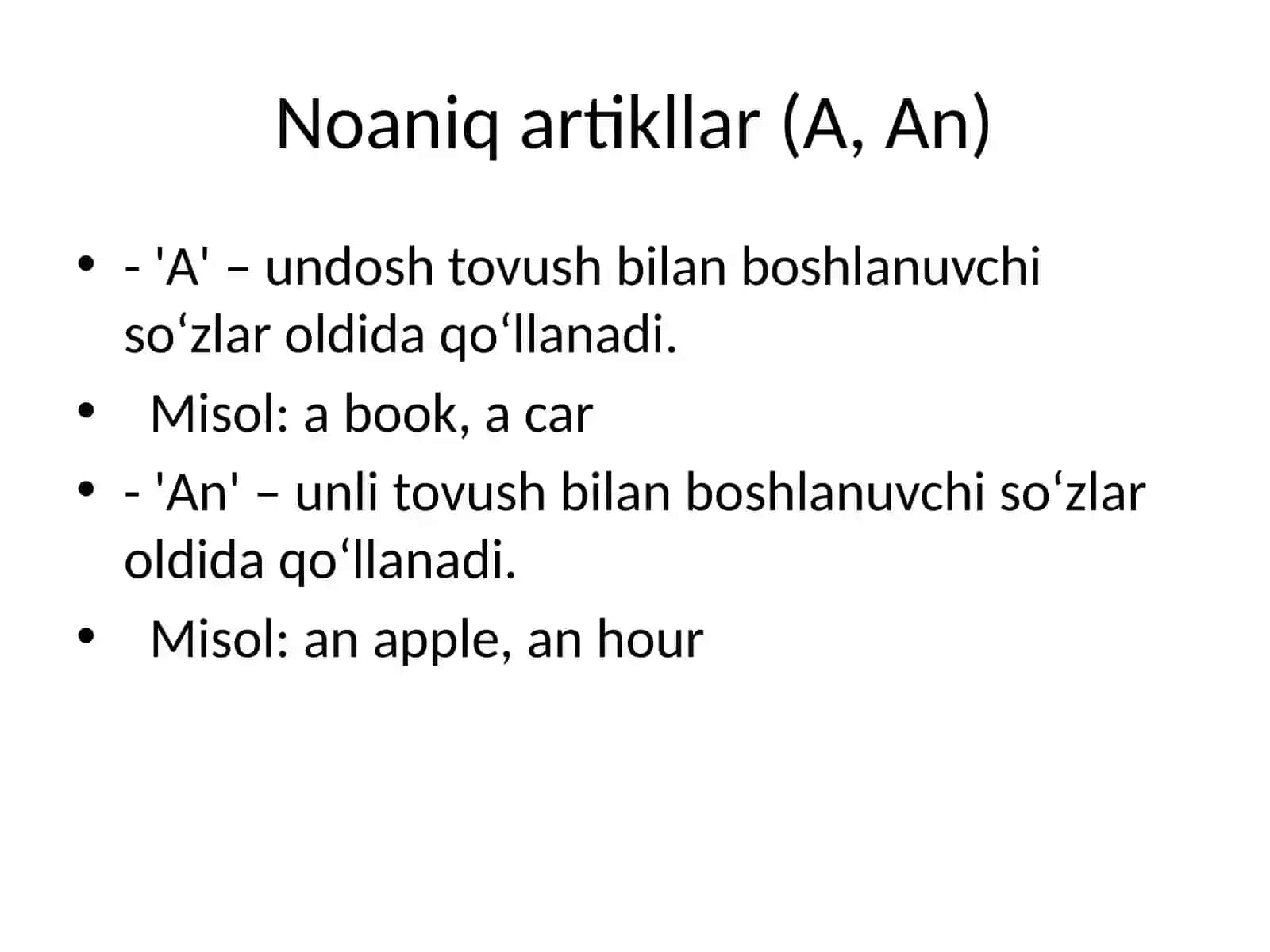 Ingliz tilidagi artikllar 3