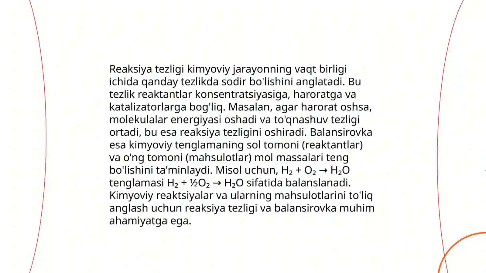 Reaksiya tezligining kimyoviy analizdagi oʻrni 3