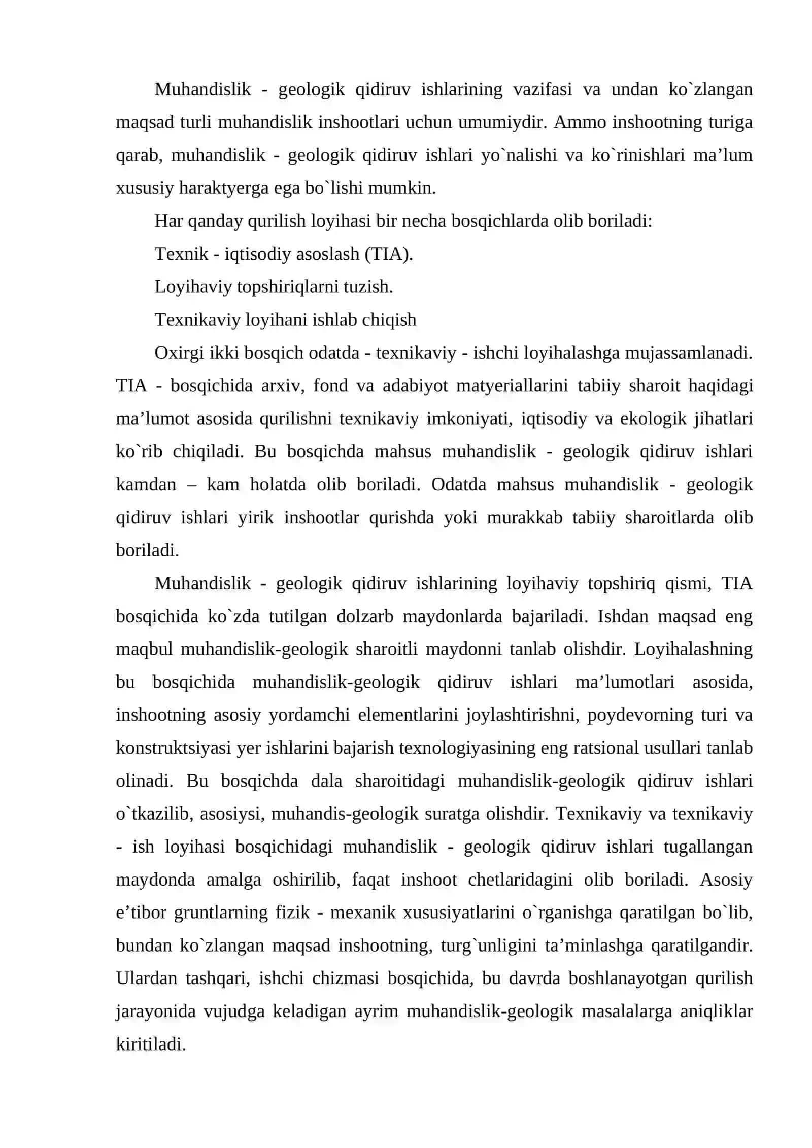 Muhandislik - geologik qidiruv ishlarining vazifalari va usullari 3