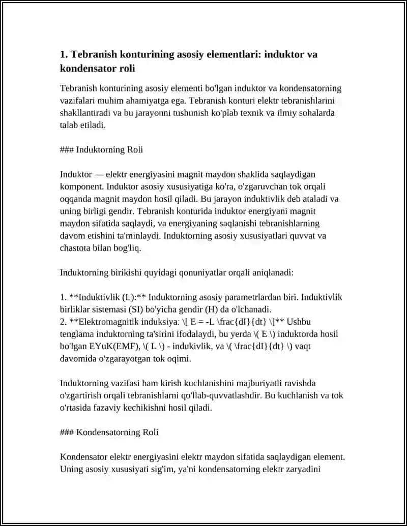 TEBRANISH KONTURIDAGI FIZIK JARAYONLAR. TOMSON FORMULASI 3