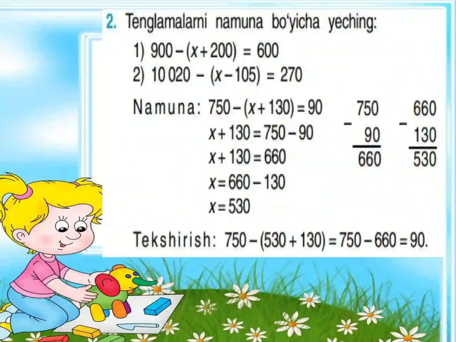 "Tenglamalar" taqdimoti 3