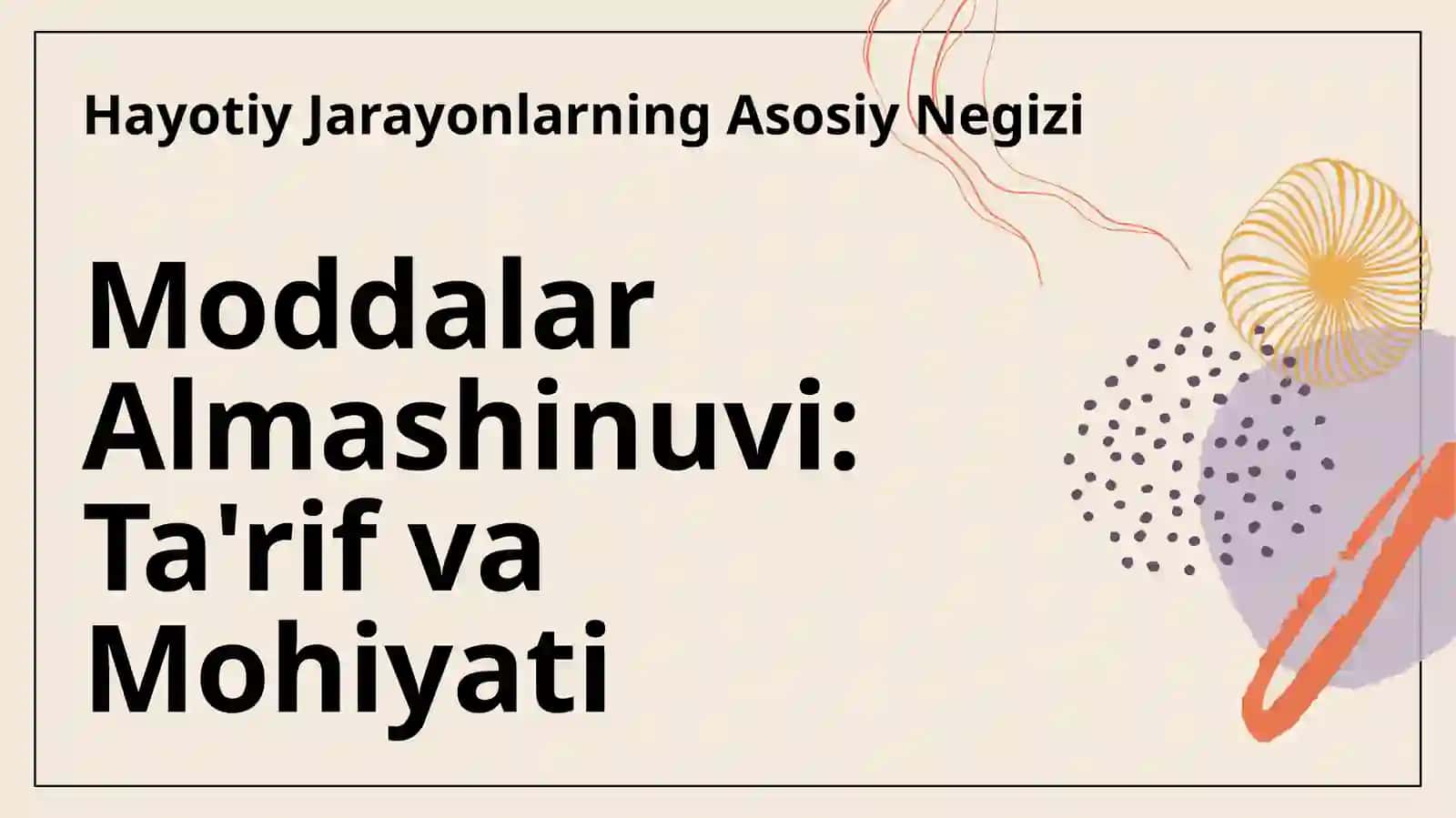 Moddalar almashinuvi 3