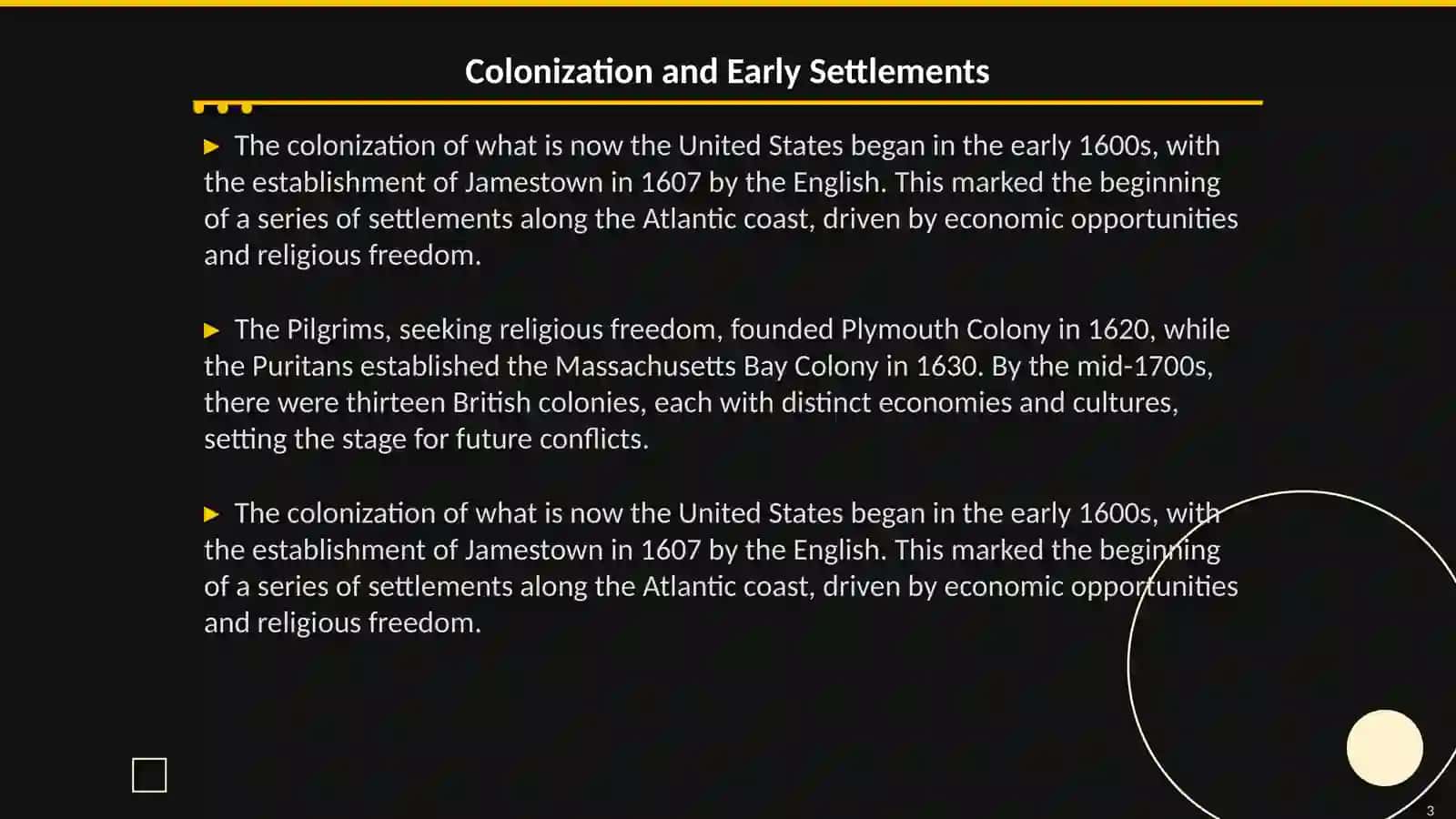 The history of the Usa 3