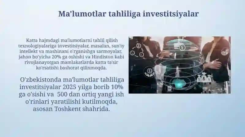Ma'lumotlar tahliliga investitsiyalar 3