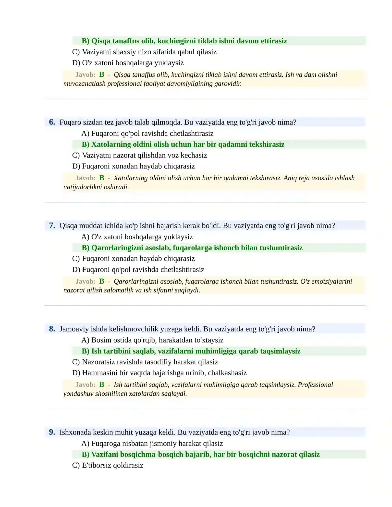BOJXONA XIZMATIGA ISHGA KIRISH PSIXOLOGIK SINOV Testlari 3