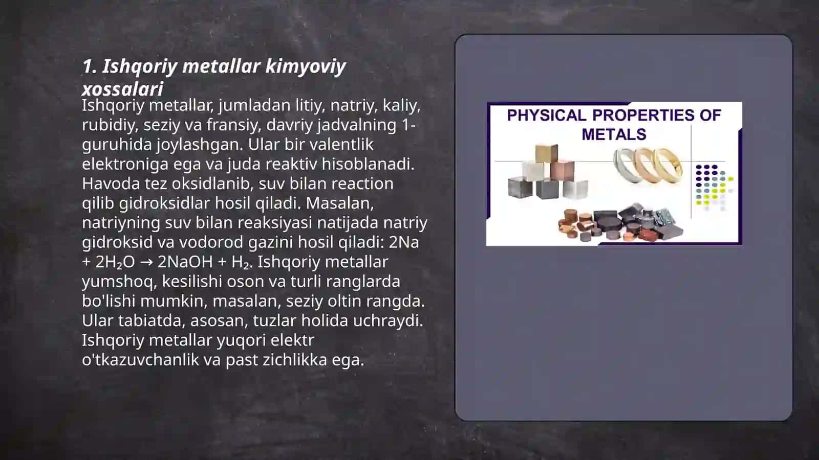 Ishqoriy metallar 3