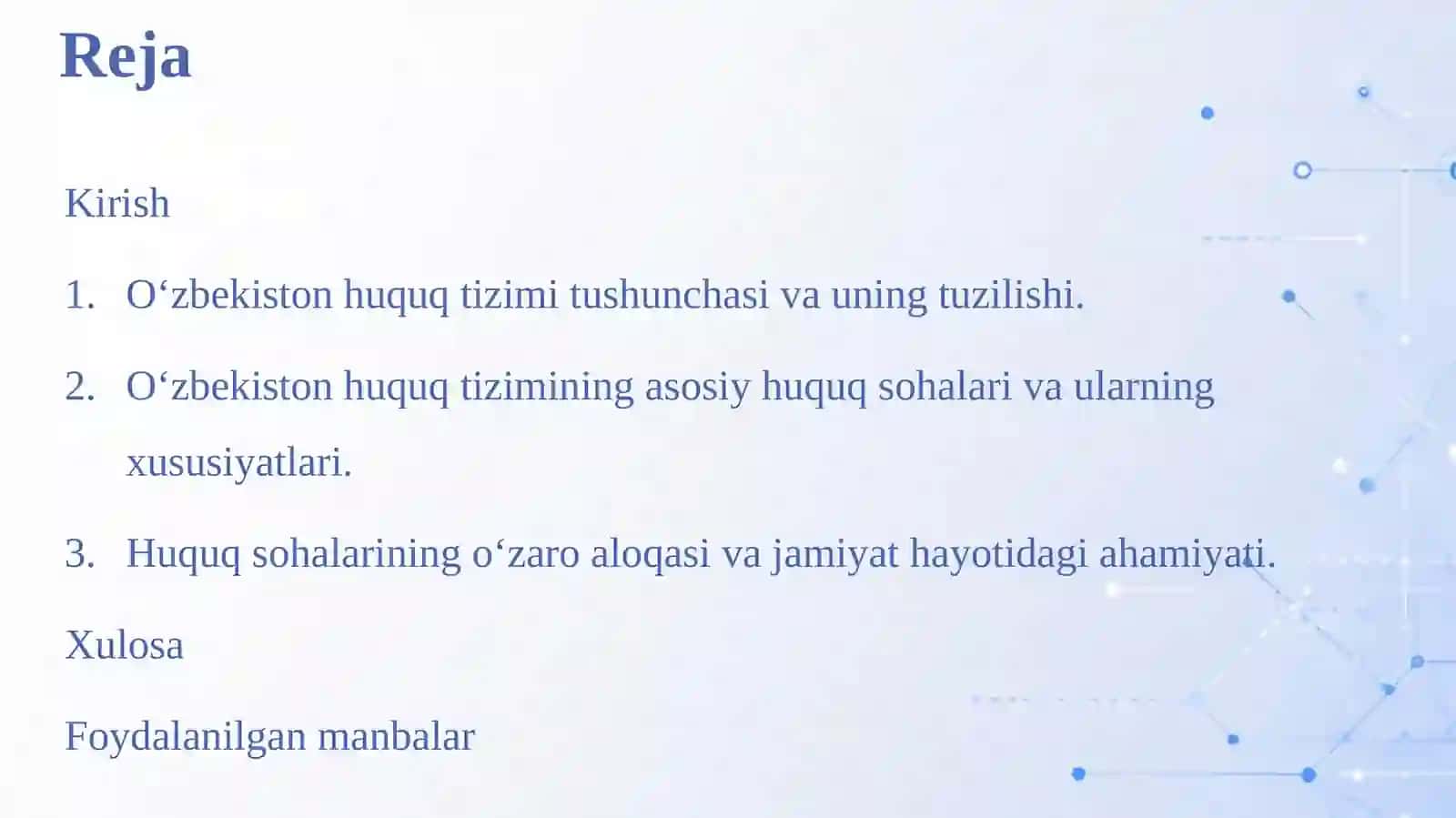 O‘zbekiston huquq tizimi asosiy sohalarining tavsifi 3