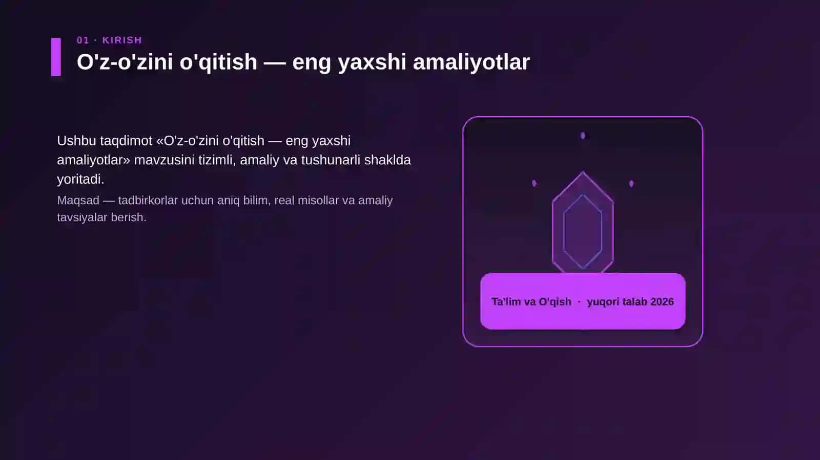 O'z-o'zini o'qitish — eng yaxshi amaliyotlar 3