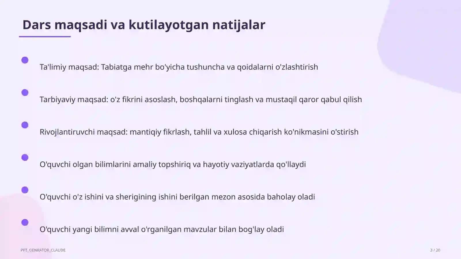 Tabiatga mehr (3-sinf) 3