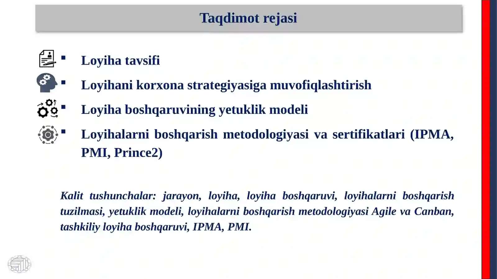 LOYIHAVIY BOSHQARUV ASOSLARI 3