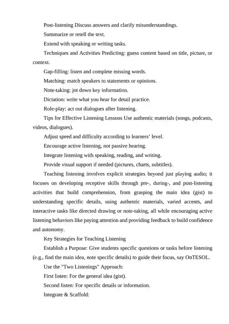 TEACHING LISTENING 3